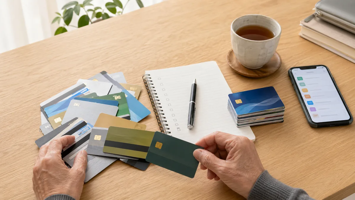 定年が近づき、クレジットカードを整理しようとしたけど12枚から8枚にしか減らせなかった話